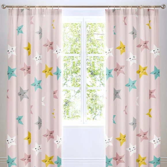 Cosatto Happy Stars Pencil Pleat Curtains Kids, Cotton 2 Cosatto Happy Stars Pencil Pleat Curtains Kids, Cotton - Image 2