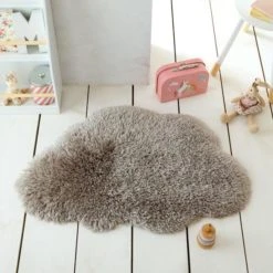 Dunelm Exclusive Faux Fur Cloud 55cm x 90cm Rug Rugs, Natural History Museum Modern Skandi, Polyester -Eve Home And Furniture Shop 1000172272 main 1
