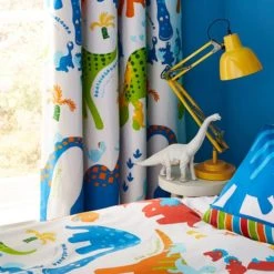 Catherine Lansfield Dino-Saw Easy Care Single Duvet Cover and Pillowcase Set Polycotton, Reversible, Duvet Cover Sets -Eve Home And Furniture Shop 1000180316 alt02