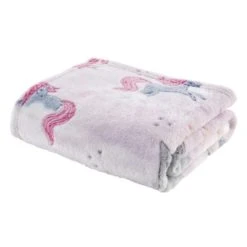 Catherine Lansfield Pink Unicorn Dreams Glow In The Dark Throw Blankets & Throws, Fleece, Patterned -Eve Home And Furniture Shop 1000180337 alt03