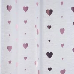 Dunelm Metallic Pink Hearts Voile Panel Voile Panels, Light Pink, Polyester 7 Dunelm Metallic Pink Hearts Voile Panel Voile Panels, Light Pink, Polyester -Eve Home And Furniture Shop 1000180798 alt02