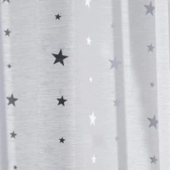 Dunelm Metallic Silver Stars Voile Panel Polyester, Voile Panels -Eve Home And Furniture Shop 1000180799 alt02