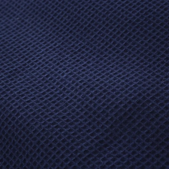 Dunelm Mini Waffle Sailor Blue Blackout Eyelet Curtains Plain, Cotton, Light Blue 4 Dunelm Mini Waffle Sailor Blue Blackout Eyelet Curtains Plain, Cotton, Light Blue - Image 4