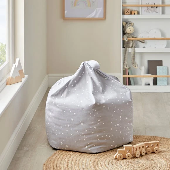 Dunelm Grey Stars Bean Bag Beanbags, Cotton, Patterned 7 Dunelm Grey Stars Bean Bag Beanbags, Cotton, Patterned - Image 7