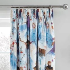 Disney Frozen 2 Blackout Pencil Pleat Curtains MultiColoured, Patterned, Polycotton 8 Disney Frozen 2 Blackout Pencil Pleat Curtains MultiColoured, Patterned, Polycotton -Eve Home And Furniture Shop 1000181688 alt01