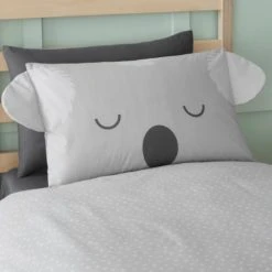 Dunelm 3D Koala Grey 100% Cotton Duvet Cover and Pillowcase Set Reversible, Patterned, Duvet Cover Sets 7 Dunelm 3D Koala Grey 100% Cotton Duvet Cover and Pillowcase Set Reversible, Patterned, Duvet Cover Sets -Eve Home And Furniture Shop 1000182122 alt01