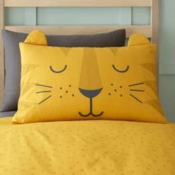 Dunelm 3D Tiger Yellow 100% Cotton Duvet Cover and Pillowcase Set Boho, Duvet Cover Sets, Animals 7 Dunelm 3D Tiger Yellow 100% Cotton Duvet Cover and Pillowcase Set Boho, Duvet Cover Sets, Animals -Eve Home And Furniture Shop 1000182123 alt01
