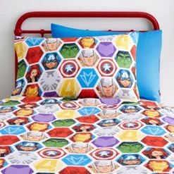 Disney Marvel Captain America Reversible Duvet Cover and Pillowcase Set Polycotton, Duvet Cover Sets, Patterned -Eve Home And Furniture Shop 1000182126 alt04