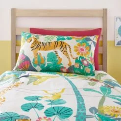 Dunelm Equatorial Reversible 100% Cotton Duvet Cover and Pillowcase Set Floral, Boho, Duvet Cover Sets -Eve Home And Furniture Shop 1000182129 alt02