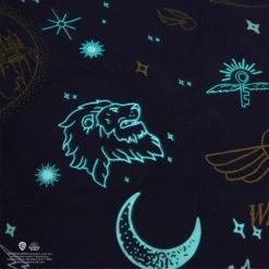 Harry Potter Hogwarts Glow in The Dark Duvet Cover and Pillowcase Set Patterned, Duvet Cover Sets, Light Blue -Eve Home And Furniture Shop 1000182131 alt05
