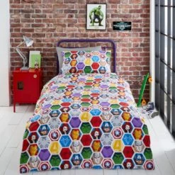 Dunelm Marvel Hulk Reversible Duvet Cover and Pillowcase Set Duvet Cover Sets, Polycotton, Patterned -Eve Home And Furniture Shop 1000182133 alt01