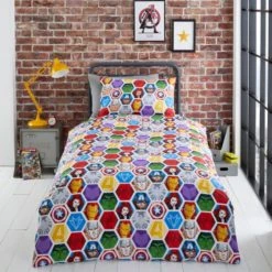 Disney Marvel Iron Man Reversible Duvet Cover and Pillowcase Set Duvet Cover Sets, Patterned, Polycotton -Eve Home And Furniture Shop 1000182134 alt01