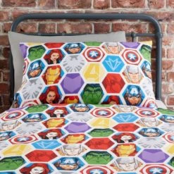 Disney Marvel Iron Man Reversible Duvet Cover and Pillowcase Set Duvet Cover Sets, Patterned, Polycotton -Eve Home And Furniture Shop 1000182134 alt04