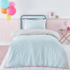 Dunelm Petit Fleur Pink 100% Cotton Duvet Cover and Pillowcase Set Reversible, Duvet Cover Sets, Floral -Eve Home And Furniture Shop 1000182137 alt01