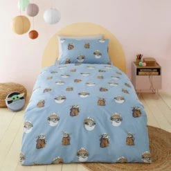 Star Wars Baby Grogu™ 100% Cotton Duvet Cover and Pillowcase Set MultiColoured, Reversible, Duvet Cover Sets -Eve Home And Furniture Shop 1000182140 alt01