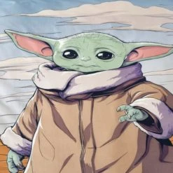 Star Wars Baby Grogu™ 100% Cotton Duvet Cover and Pillowcase Set MultiColoured, Reversible, Duvet Cover Sets -Eve Home And Furniture Shop 1000182140 alt03