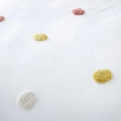 Dunelm Tufted Spots 100% Cotton Single Duvet Cover and Pillowcase Set Duvet Cover Sets, Embroidered -Eve Home And Furniture Shop 1000182144 alt02