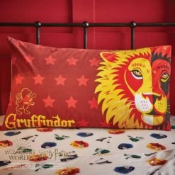 Harry Potter Gryffindor House Reversible Duvet Cover and Pillowcase Set Red, Patterned, Duvet Cover Sets -Eve Home And Furniture Shop 1000182145 alt03