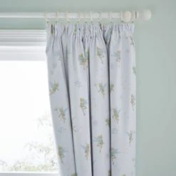 Disney Tinkerbell Blackout Pencil Pleat Curtains White, Cotton, Patterned -Eve Home And Furniture Shop 1000182161 alt01