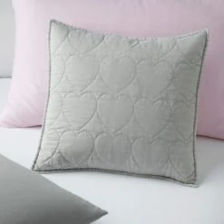 Dunelm Quilted Hearts Cushion Polyester, Kids Cushion -Eve Home And Furniture Shop 1000182162 main 1