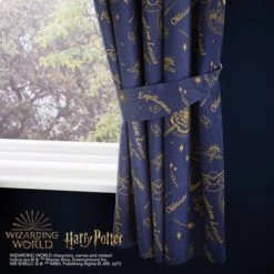 Harry Potter Hogwarts Blackout Pencil Pleat Curtains Polyester, MultiColoured, Patterned 9 Harry Potter Hogwarts Blackout Pencil Pleat Curtains Polyester, MultiColoured, Patterned -Eve Home And Furniture Shop 1000182164 alt03