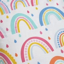 Elements Rainbow Geometric Pack of 2 100% Cotton Fitted Sheets 14cm, MultiColoured -Eve Home And Furniture Shop 1000182165 alt02