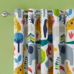 Elements Jungle Blackout Eyelet Curtains Cotton, Boho, Patterned -Eve Home And Furniture Shop 1000182167 alt03