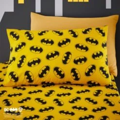 Batman Fitted Sheet 14cm, Patterned, Polycotton 2 Batman Fitted Sheet 14cm, Patterned, Polycotton -Eve Home And Furniture Shop 1000182170 alt01