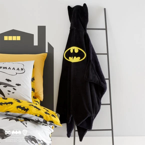 Batman Hooded Fleece Kids Bedroom Accessories, Polyester, Patterned 2 Batman Hooded Fleece Kids Bedroom Accessories, Polyester, Patterned - Image 2