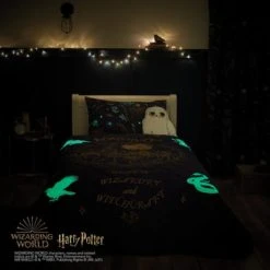 Harry Potter Hogwarts Glow in the Dark Bedspread Bedspreads & Runners, Quilted, Polycotton 7 Harry Potter Hogwarts Glow in the Dark Bedspread Bedspreads & Runners, Quilted, Polycotton -Eve Home And Furniture Shop 1000182251 alt01
