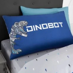 Catherine Lansfield Blue Dinobot Duvet Cover and Pillowcase Set Light Blue, Dinosaur, Patterned 8 Catherine Lansfield Blue Dinobot Duvet Cover and Pillowcase Set Light Blue, Dinosaur, Patterned -Eve Home And Furniture Shop 1000184208 alt01