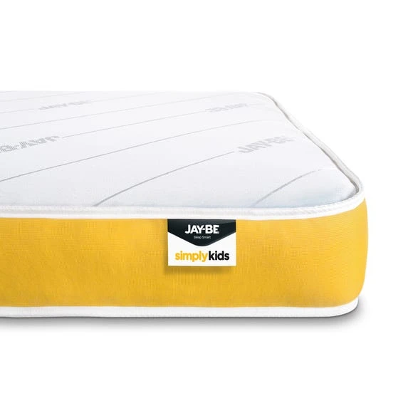 1000184598_alt01.jpg Jay-Be JayBe Simply Kids Medium Anti Allergy Foam Free Pocket Sprung Mattress Temperature Regulating, White, Plain -Eve Home And Furniture Shop 1000184598 alt01