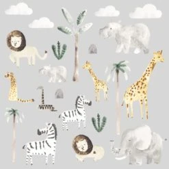 Dunelm Safari Natural Medium Wall Stickers Made in the UK, Little Safari, Plastic 7 Dunelm Safari Natural Medium Wall Stickers Made in the UK, Little Safari, Plastic -Eve Home And Furniture Shop 1000184881 alt02