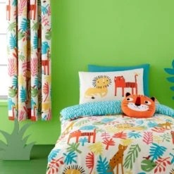 Cosatto Tiger Tropics Pencil Pleat Curtains Cotton, Patterned -Eve Home And Furniture Shop 1000185004 alt03