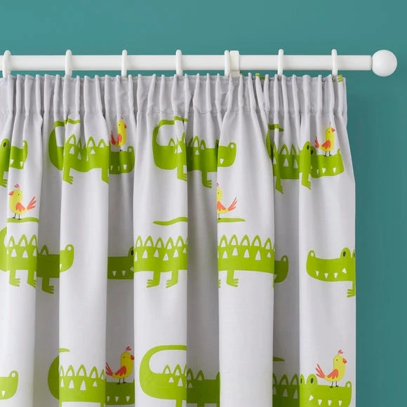 Cosatto Crocodile Smiles Pencil Pleat Curtains Patterned, Cotton 2 Cosatto Crocodile Smiles Pencil Pleat Curtains Patterned, Cotton - Image 2