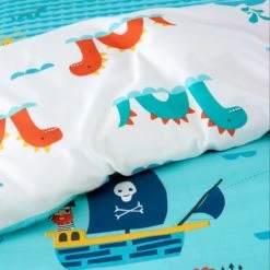 Cosatto Sea Monsters 100% Cotton Reversible Duvet Cover and Pillowcase Set Printed, MultiColoured, Animals -Eve Home And Furniture Shop 1000185017 alt02