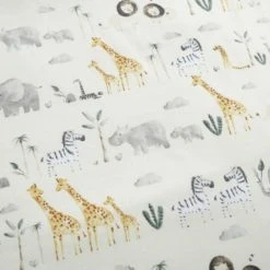 Dunelm Safari Natural 100% Cotton Cot Bed / Toddler Duvet Cover and Pillowcase Set Safari Safari, Boho, Reversible -Eve Home And Furniture Shop 1000185207 alt04