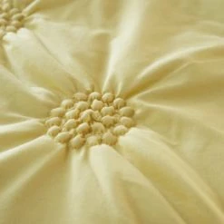 Dunelm Ruched Spot Yellow Duvet Cover and Pillowcase Set Embroidered, Duvet Cover Sets, Polycotton -Eve Home And Furniture Shop 1000186776 alt02