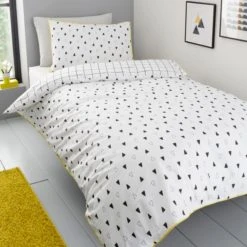 Dunelm Monochrome 100% Cotton Reversible Duvet Cover and Pillowcase Set Twin Pack Geometric, Black and white, Duvet Cover Sets 11 Dunelm Monochrome 100% Cotton Reversible Duvet Cover and Pillowcase Set Twin Pack Geometric, Black and white, Duvet Cover Sets -Eve Home And Furniture Shop 1000186777 alt01