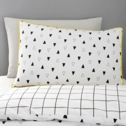 Dunelm Monochrome 100% Cotton Reversible Duvet Cover and Pillowcase Set Twin Pack Geometric, Black and white, Duvet Cover Sets 13 Dunelm Monochrome 100% Cotton Reversible Duvet Cover and Pillowcase Set Twin Pack Geometric, Black and white, Duvet Cover Sets -Eve Home And Furniture Shop 1000186777 alt03