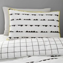 Dunelm Monochrome 100% Cotton Reversible Duvet Cover and Pillowcase Set Twin Pack Geometric, Black and white, Duvet Cover Sets 14 Dunelm Monochrome 100% Cotton Reversible Duvet Cover and Pillowcase Set Twin Pack Geometric, Black and white, Duvet Cover Sets -Eve Home And Furniture Shop 1000186777 alt04