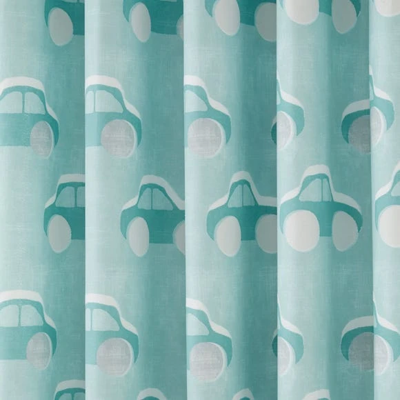 Dunelm Retro Cars Blue Blackout Eyelet Curtains Patterned, Cotton 4 Dunelm Retro Cars Blue Blackout Eyelet Curtains Patterned, Cotton - Image 4