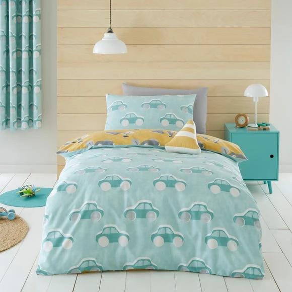 Dunelm Retro Cars Blue Blackout Eyelet Curtains Patterned, Cotton 5 Dunelm Retro Cars Blue Blackout Eyelet Curtains Patterned, Cotton - Image 5