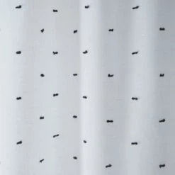 Dunelm Clipped Black Voile Spotted, Polyester, Voile Panels -Eve Home And Furniture Shop 1000186789 alt02