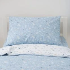 Dunelm Doodle Dino Blue 100% Cotton Reversible Cot Bed / Toddler Duvet Cover and Pillowcase Set Dinosaur, Duvet Cover Sets, Animals -Eve Home And Furniture Shop 1000186791 alt02