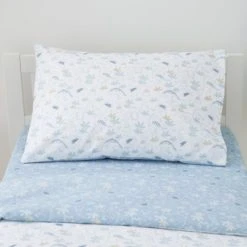 Dunelm Doodle Dino Blue 100% Cotton Reversible Cot Bed / Toddler Duvet Cover and Pillowcase Set Dinosaur, Duvet Cover Sets, Animals -Eve Home And Furniture Shop 1000186791 alt03