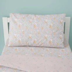 Dunelm Ditsy Bunny Pink 100% Cotton Duvet Cover and Pillowcase Set Duvet Cover Sets, Arts & Crafts, Printed -Eve Home And Furniture Shop 1000186796 alt02