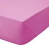 Dunelm Kids Non Iron Plain Dye Fuchsia Cot Bed / Toddler Fitted Sheet Polycotton, 16cm, Fitted Sheets