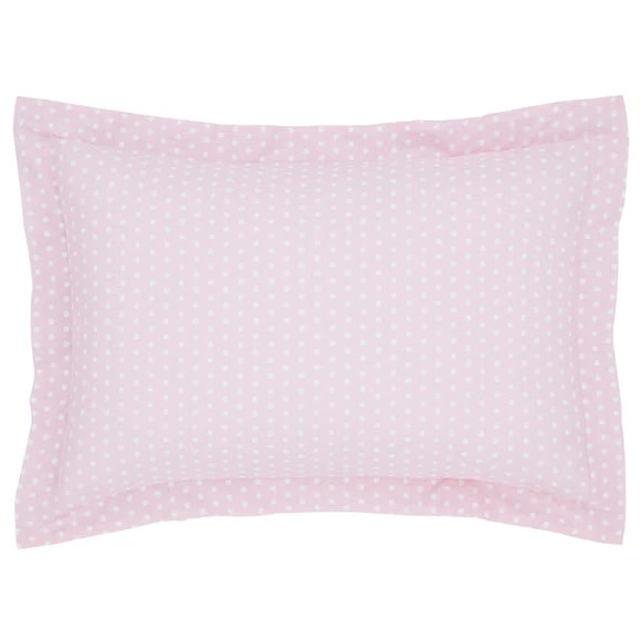 Dunelm Fluffy Friends Pink Polka Dot Oxford Pillowcase Spotted, Pillowcases, Polycotton 1 Dunelm Fluffy Friends Pink Polka Dot Oxford Pillowcase Spotted, Pillowcases, Polycotton