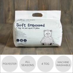 Fogarty Little Sleepers Soft Touch Star 4 Tog Duvet and Pillow Set Polyester, Duvets